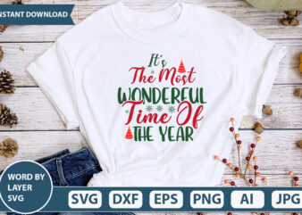 IT’S THE MOST WONDERFUL TIME OF THE YEAR SVG Vector for t-shirt