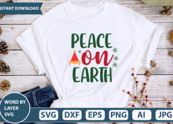 PEACE ON EARTH SVG Vector for t-shirt