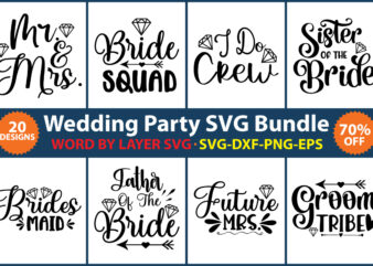 Wedding Party SVG Bundle vol.3