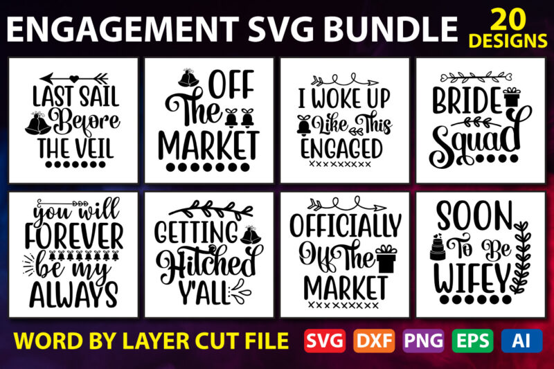 Engagement Bundle, Wedding Bundle, Wedding svg, Fiance svg, Bride svg, Future Mrs SVG, Engaged SVG, future Bride svg, dxf instant download,cut file bundle,Layered svg