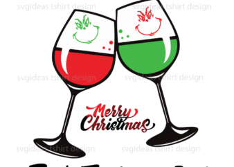 Funny Christmas Party decor Drinking team Xmas Graphic T shirt design Svg Cricut & Sublimation files instant download