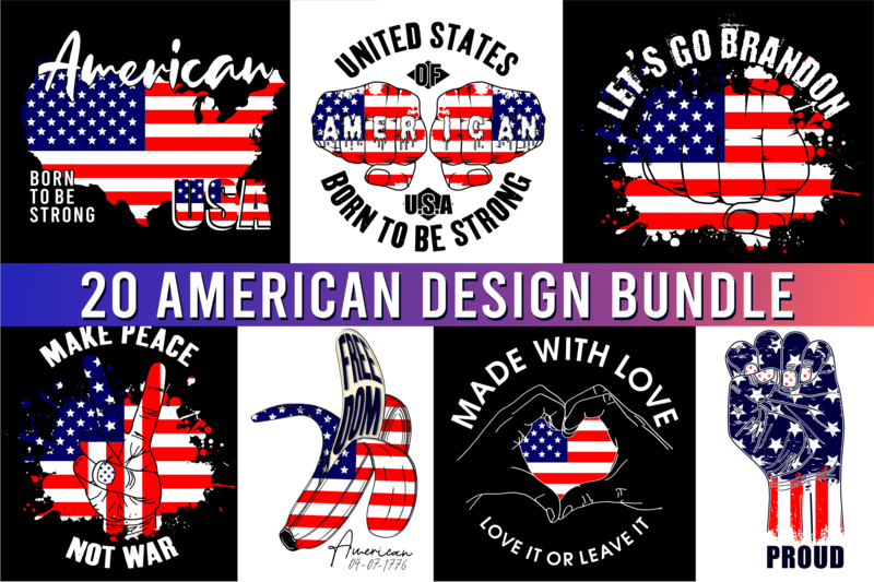 10+ 4th of July t-shirt design, USA t-shirt design, independence t-shirt  design bundle - MasterBundles