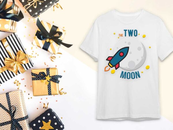 Birthday boy gift, the two moon diy crafts svg files for cricut, silhouette sublimation files t shirt template