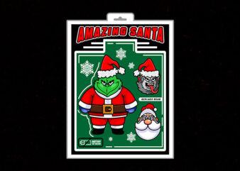 amazing santa v3 t shirt vector