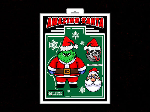 Amazing santa v3 t shirt vector