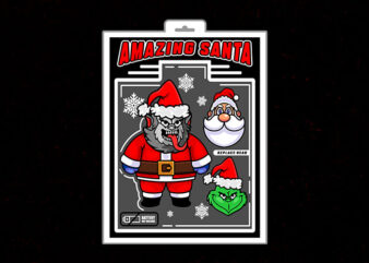 amazing santa v2 t shirt vector