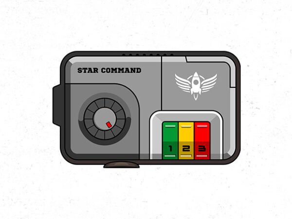 Star command t shirt template vector