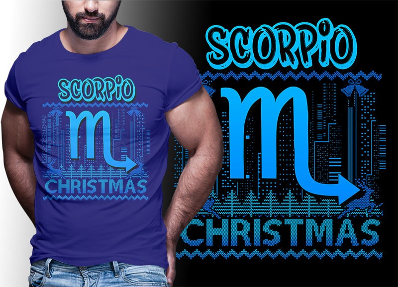 12 ZODIAC Christmas PART#16 tshirt designs bundle