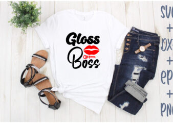 gloss boss t shirt design template