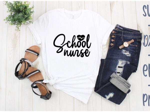 School nurse t shirt template vector