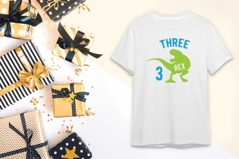 Dinosaur Birthday Boy Gift, Three Rex Diy Crafts Svg Files For Cricut, Silhouette Sublimation Files