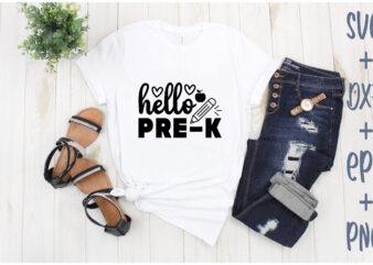 hello pre-k graphic t shirt