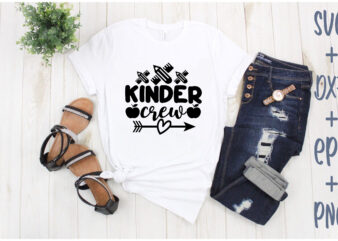 kinder crew t shirt vector art