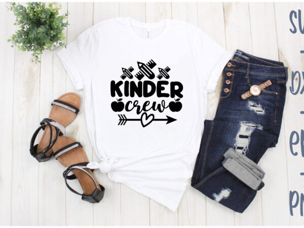 Kinder crew t shirt vector art