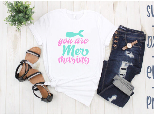 You are mer mazing t shirt design template