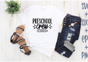 preschool crew t shirt illustration