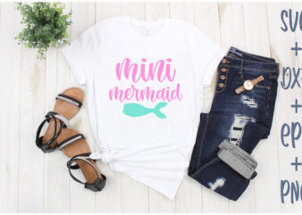 mini mermaid t shirt designs for sale