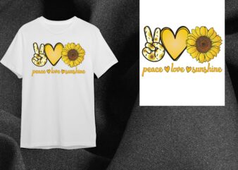 Peace Love Sunshine Gift Diy Crafts Svg Files For Cricut, Silhouette Sublimation Files t shirt illustration