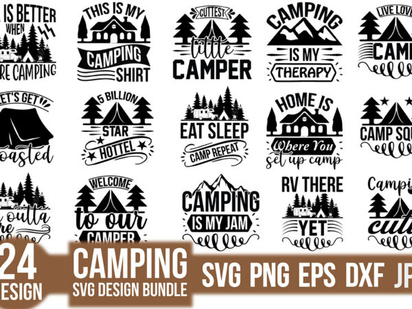 Camping svg design bundle