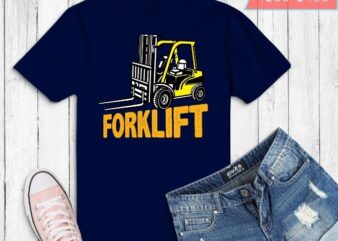 Boys’ Forklift Digger T-Shirt design svg, rocks,forklift, diggers,