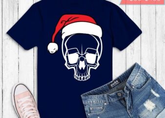 Skull funny santa hat christmas Xmas T-shirt design svg, Skull funny santa hat christmas Xmas png, Skull funny santa hat christmas Xmas eps,Funny quotes, quotes, funny, sarcastic, humor, quote, saying,