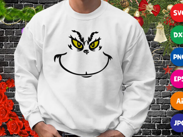 Resting grinch face sweatshirt, grinch face shirt, grinch face shirt print template
