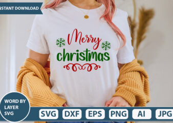 Merry Christmas SVG Vector for t-shirt