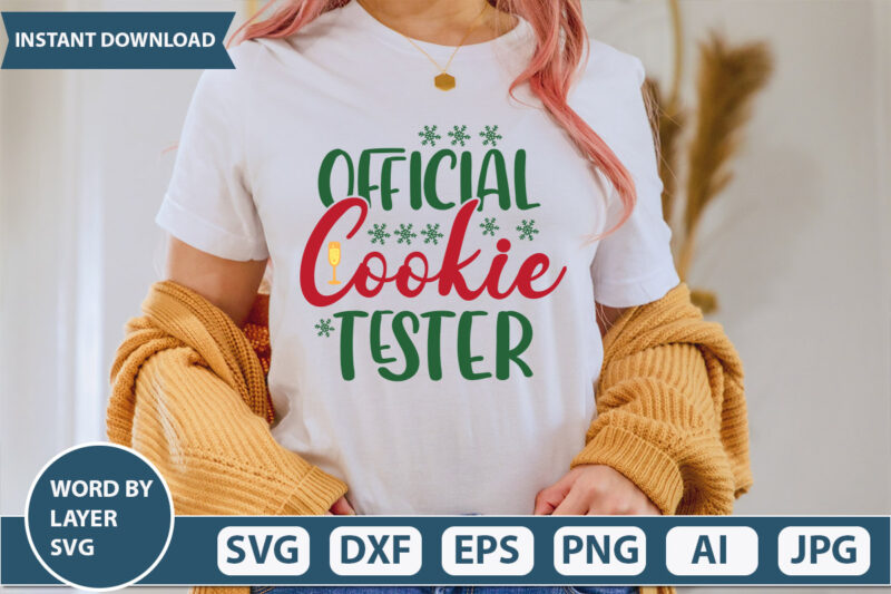 OFFICIAL COOKIE TESTER SVG Vector for t-shirt