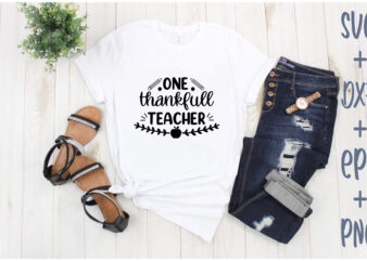 One thankfull Teacher t shirt design online