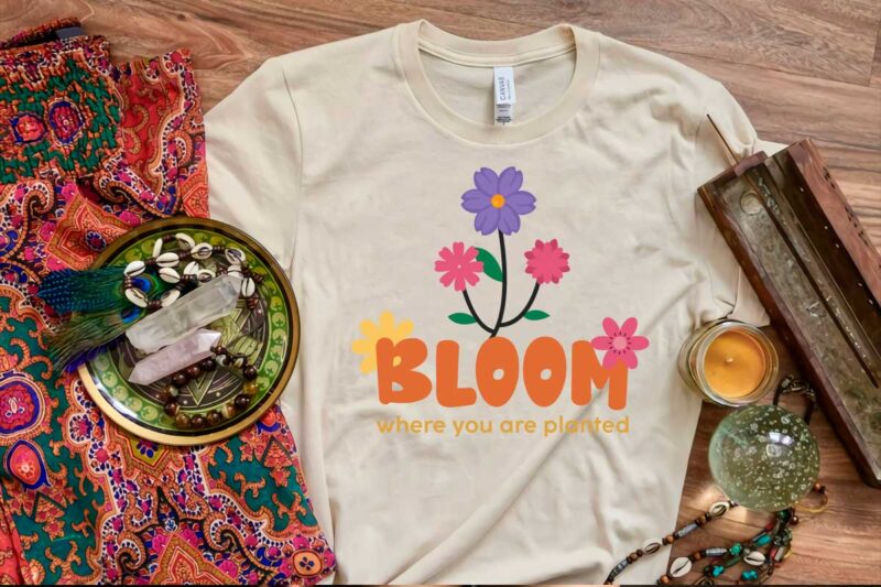 Hippie Gift Idea, Bloom Where You Are Planted Diy Crafts Svg Files For Cricut, Silhouette Sublimation Files