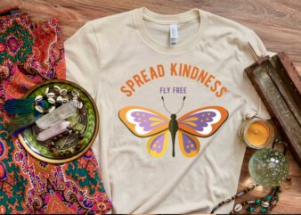 Hippie Gift Idea, Spread Kindness Fly Free Diy Crafts Svg Files For Cricut, Silhouette Sublimation Files