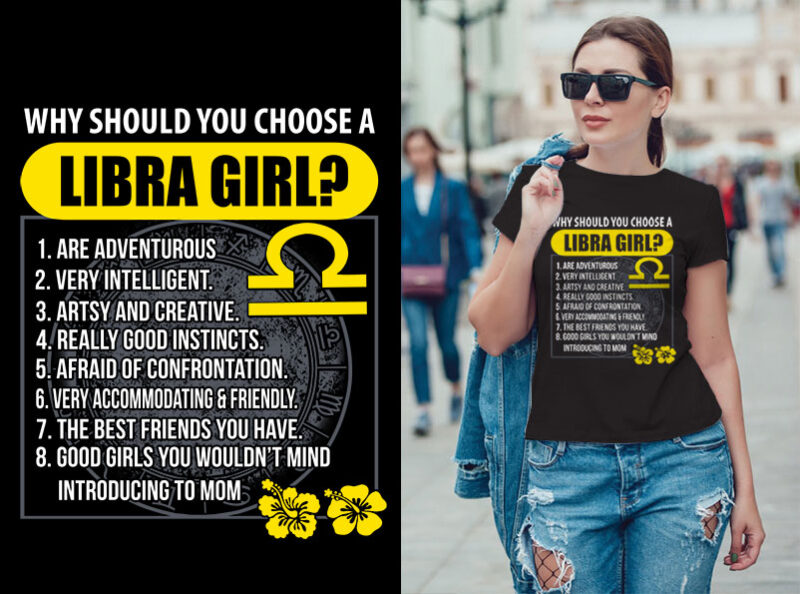 12 ZODIAC GIRL tshirt designs bundle PART# 22 ON