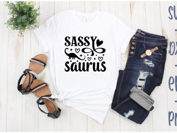 Sassy saurus t shirt template vector