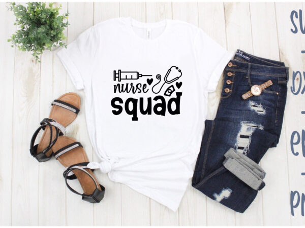 Nurse squad T shirt vector artwork