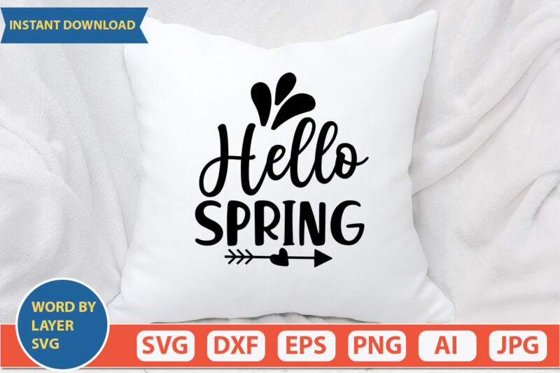 hello spring SVG Vector for t-shirt