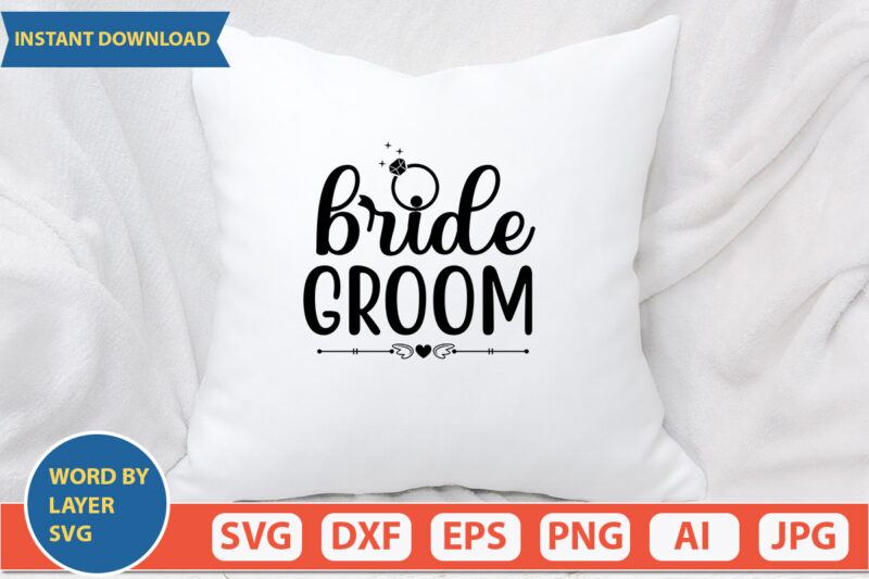 Bride Groom SVG Vector for t-shirt