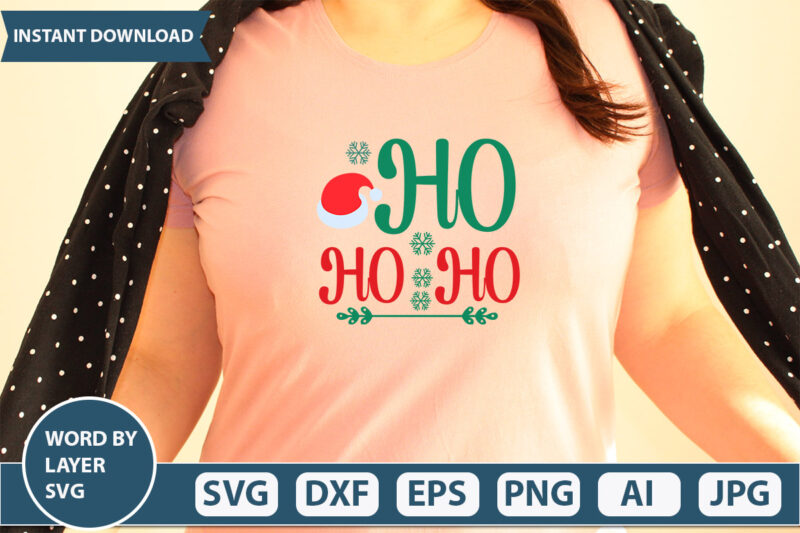 ho ho ho SVG Vector for t-shirt