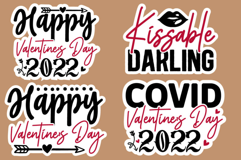 valentine stickers Design bundle