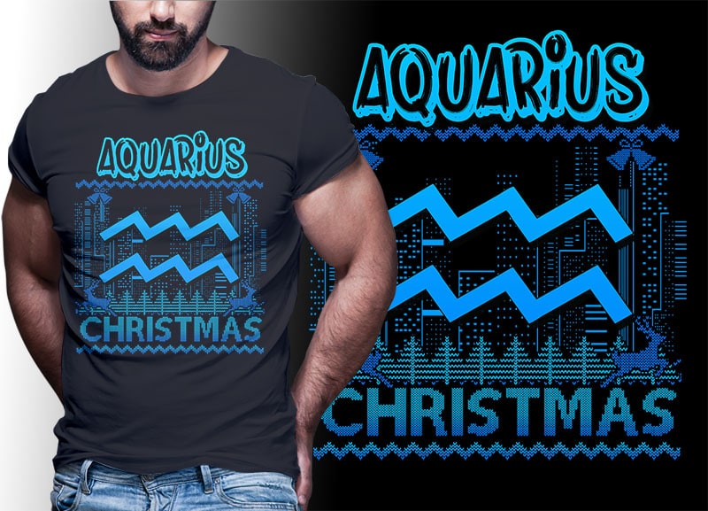 12 ZODIAC Christmas PART#16 tshirt designs bundle