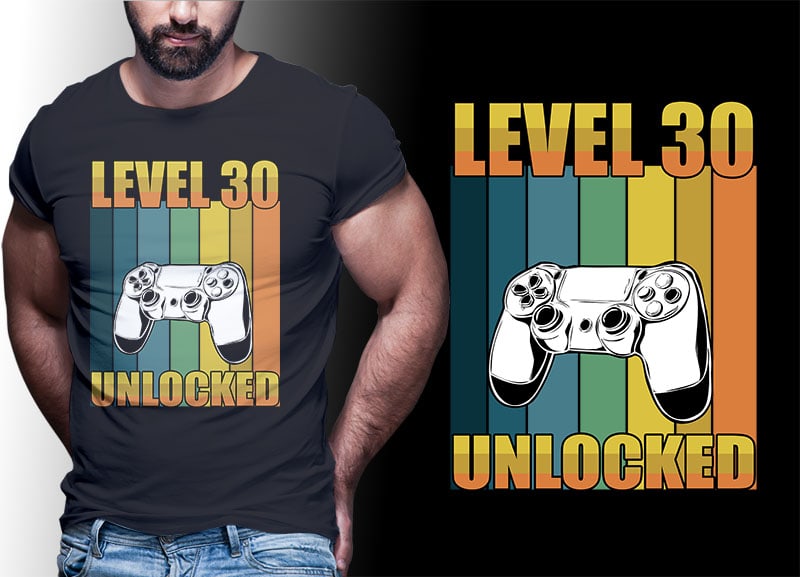 gamer gaming tshirt designs bundle editable PART #03