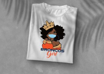 American Football, Nfl Broncos Girl Gift Idea Diy Crafts Svg Files For Cricut, Silhouette Sublimation Files