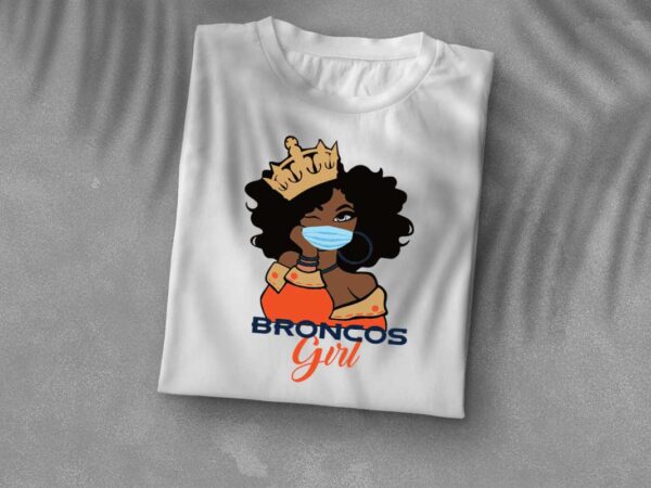 American football, nfl broncos girl gift idea diy crafts svg files for cricut, silhouette sublimation files t shirt vector
