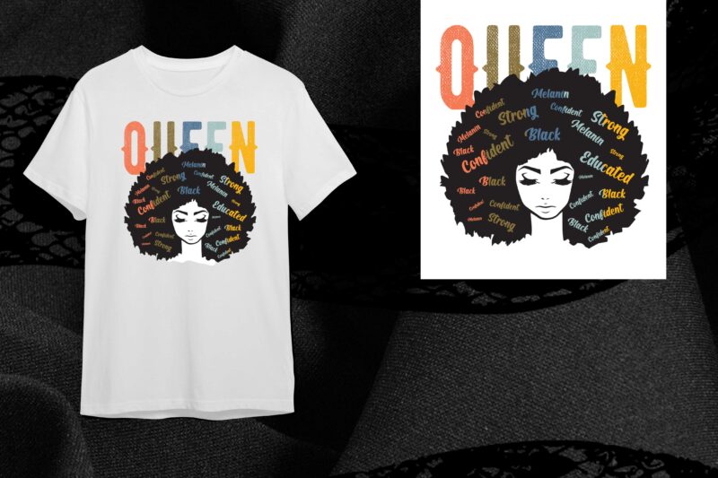 Strong Educated Confident Black Queen Gift Diy Crafts Svg Files For Cricut, Silhouette Sublimation Files