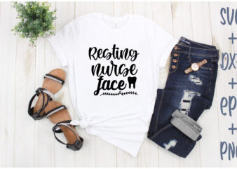 resting nurse face t shirt design online