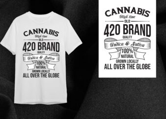 Cannabis Gift, Cannabis High Time Old 420 Brand Diy Crafts Svg Files For Cricut, Silhouette Sublimation Files t shirt vector file