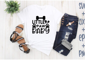 little paw baby t shirt vector graphic