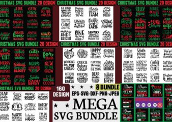The Mega Christmas Svg Bundle t shirt designs for sale 160 Design christmas tree light shirt, dear santa shirt print template