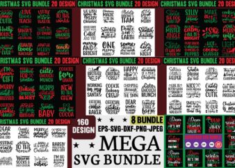 The Mega Christmas Svg Bundle t shirt designs for sale 160 Design christmas tree light shirt, dear santa shirt print template
