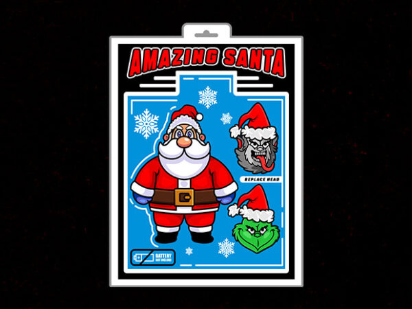 Amazing santa t shirt vector