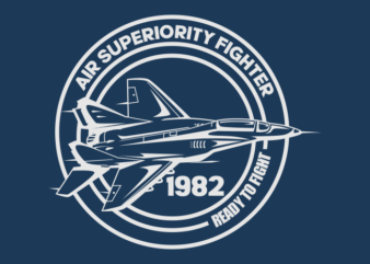 AIR FIGHTER JET t shirt vector